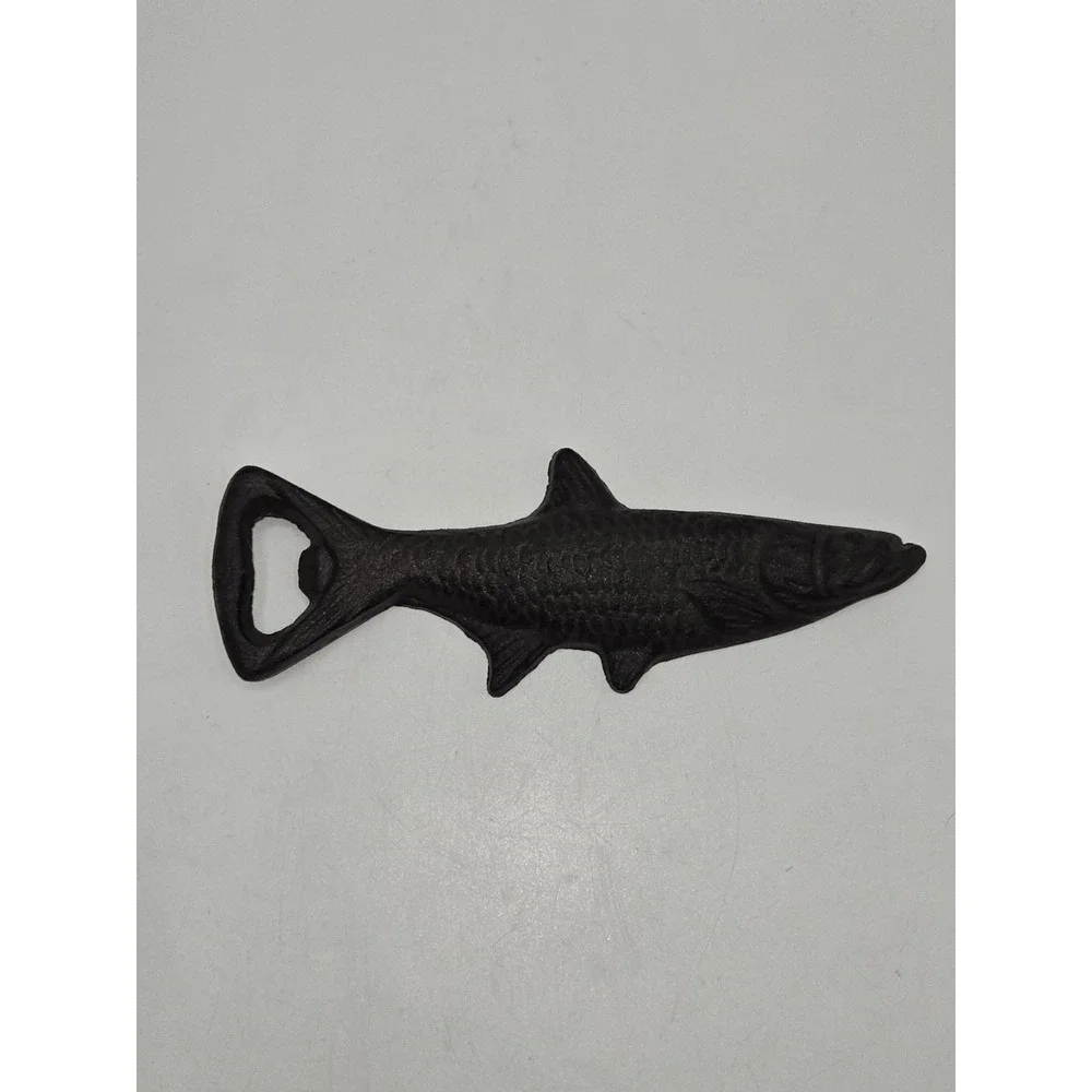 Cast Iron‎ Fish Bottle Opener Rustic Cabin Lodge Barware 7